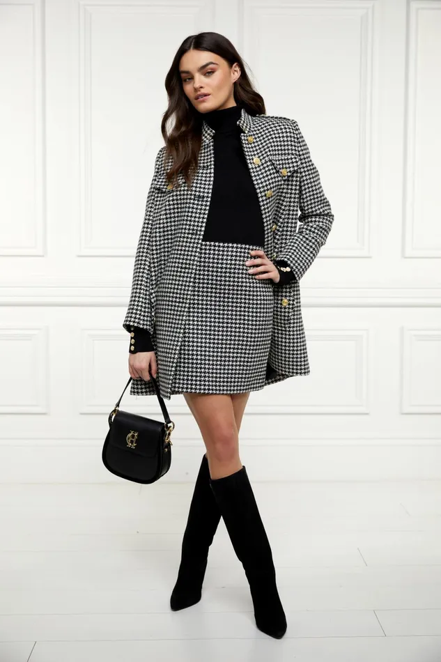 Holland Cooper Tailoring Women Chelsea Skirt Houndstooth Holland Cooper Tailoring Women Chelsea Skirt Houndstooth