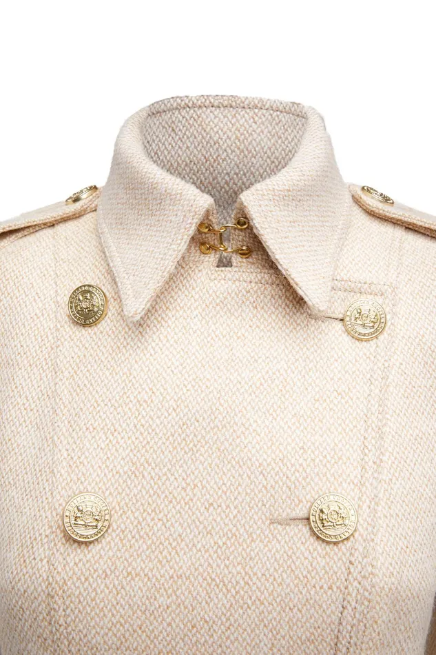 Holland Cooper Tailoring Women Full Length Marlborough Trench Coat Biscuit