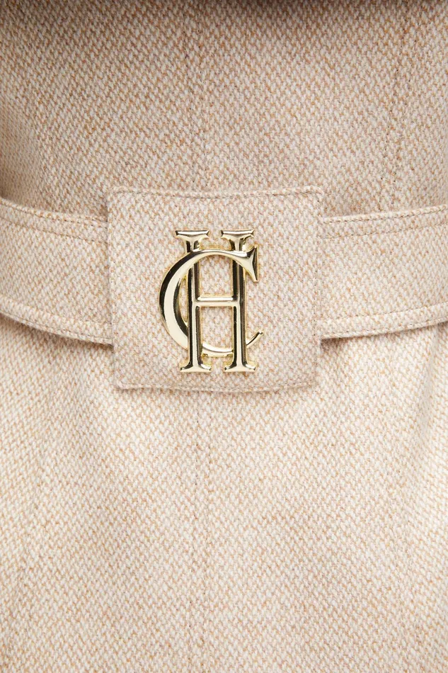 Holland Cooper Tailoring Women Full Length Marlborough Trench Coat Biscuit