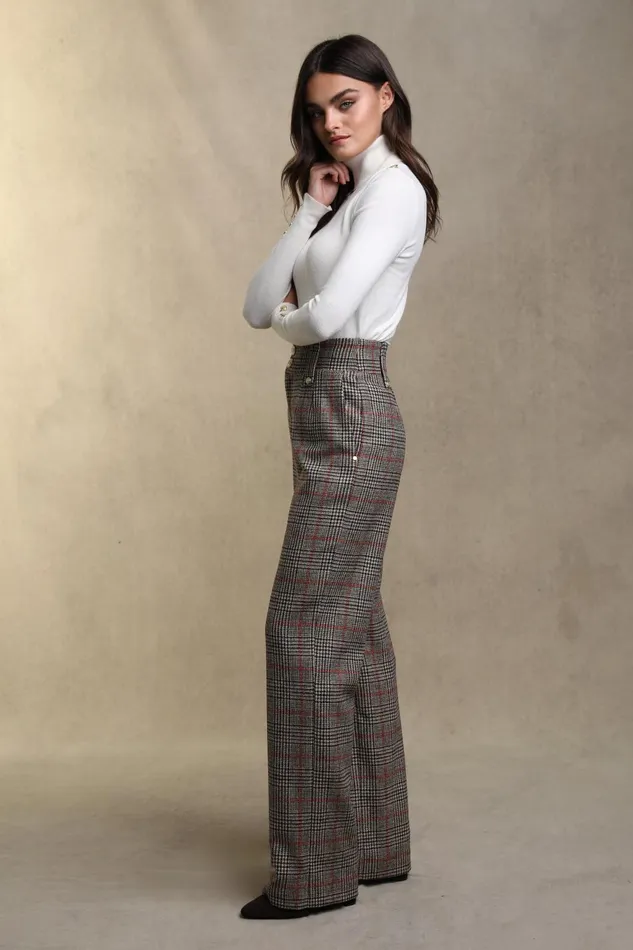Holland Cooper Tailoring Women High Waisted Straight Trouser Orange Windsor Holland Cooper Tailoring Women High Waisted Straight Trouser Orange Windsor