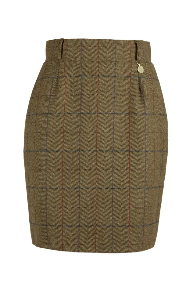 Holland Cooper Tailoring Women Regency Skirt Glen Green