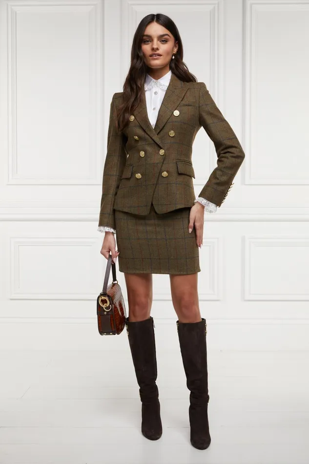 Holland Cooper Tailoring Women Regency Skirt Glen Green