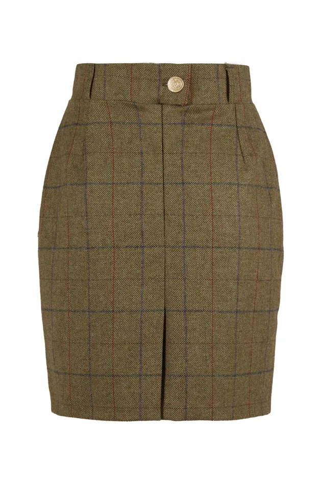 Holland Cooper Tailoring Women Regency Skirt Glen Green