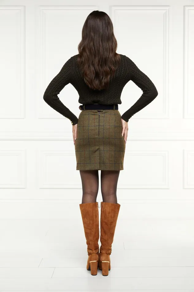 Holland Cooper Tailoring Women Regency Skirt Glen Green