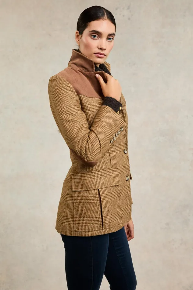 Holland Cooper Tailoring Women Single Breasted Field Blazer Tawny