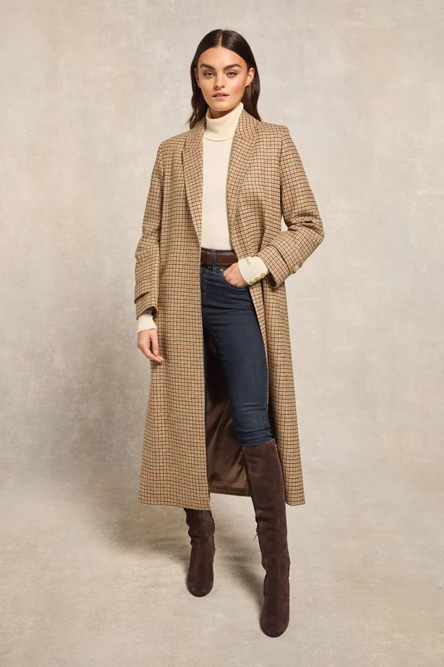 Holland Cooper Tailoring Women Wrap Coat Charlton Tweed