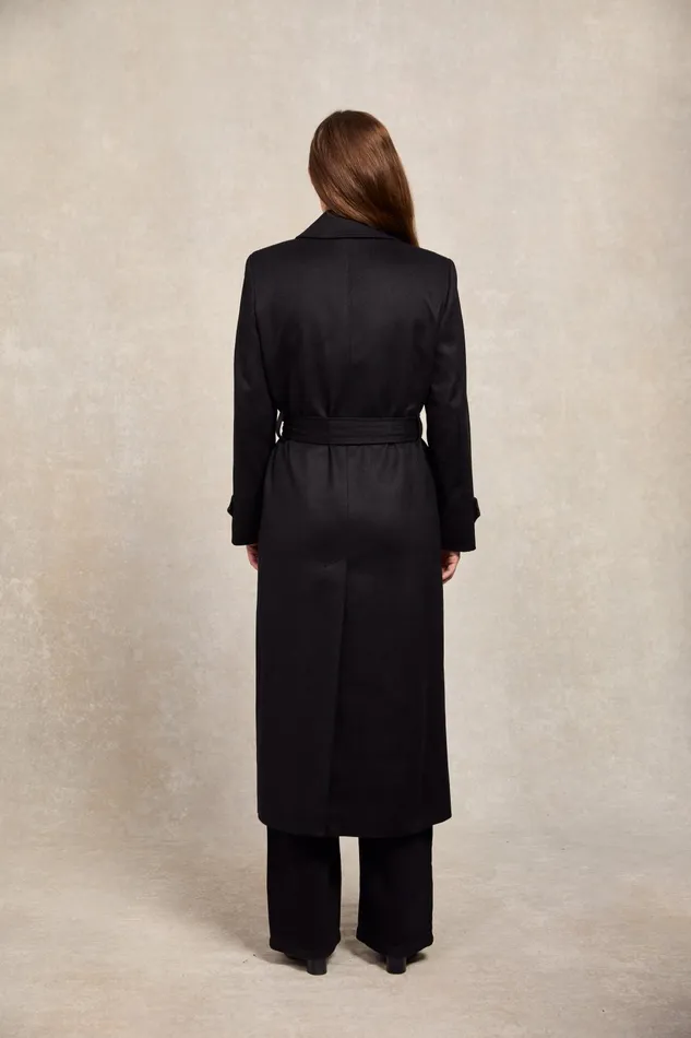 Holland Cooper Tailoring Women Wrap Coat Soft Black