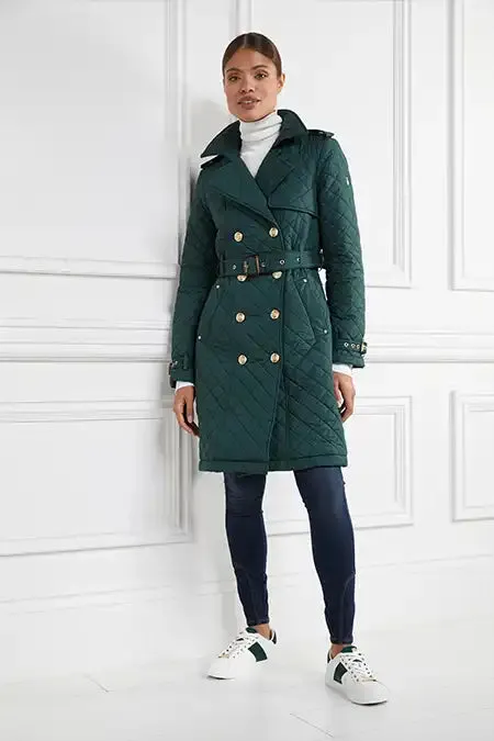 Holland Cooper Trainers Women Knightsbridge Court Trainer White Racing Green Holland Cooper Trainers Women Knightsbridge Court Trainer White Racing Green