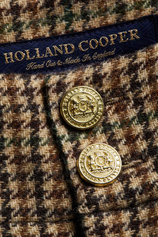 Holland Cooper Trousers Women High Waisted Peg Trouser Hailes Green Tweed Holland Cooper Trousers Women High Waisted Peg Trouser Hailes Green Tweed