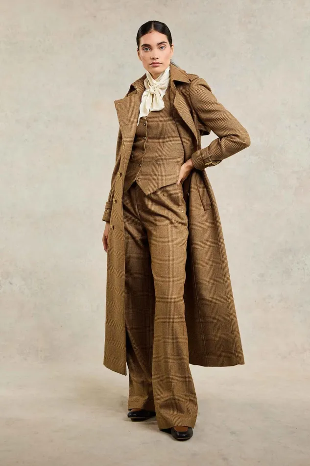Holland Cooper Trousers Women High Waisted Straight Trouser Tawny Holland Cooper Trousers Women High Waisted Straight Trouser Tawny