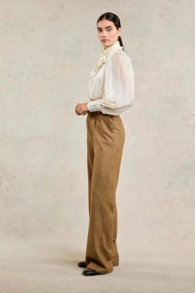 Holland Cooper Trousers Women High Waisted Straight Trouser Tawny Holland Cooper Trousers Women High Waisted Straight Trouser Tawny