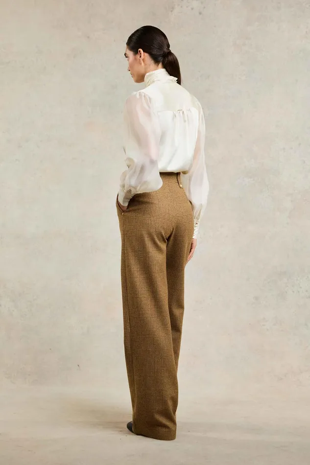 Holland Cooper Trousers Women High Waisted Straight Trouser Tawny Holland Cooper Trousers Women High Waisted Straight Trouser Tawny