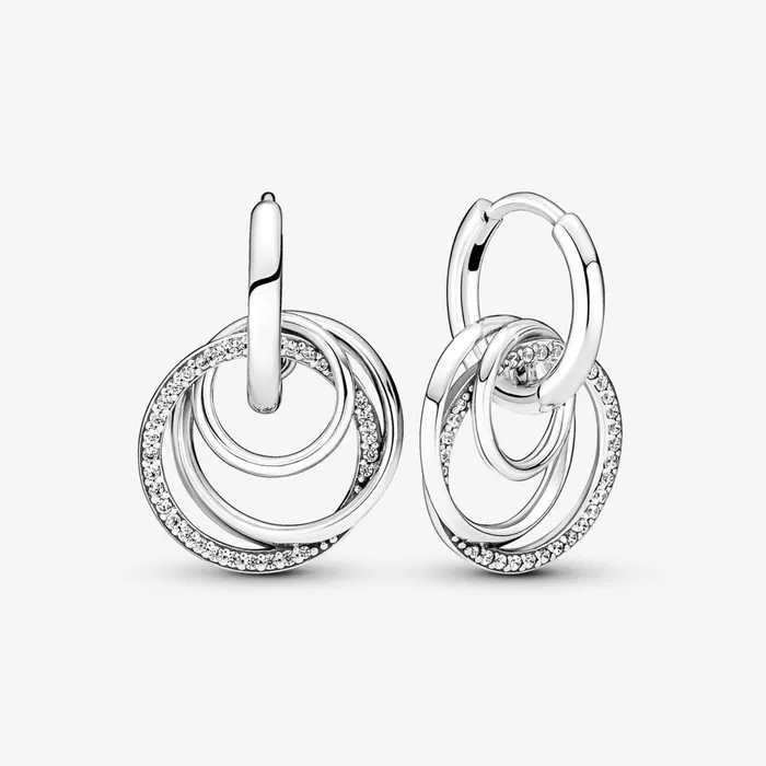 Hoop Earrings Women Pandora Family Always Encircled Hoop Earrings