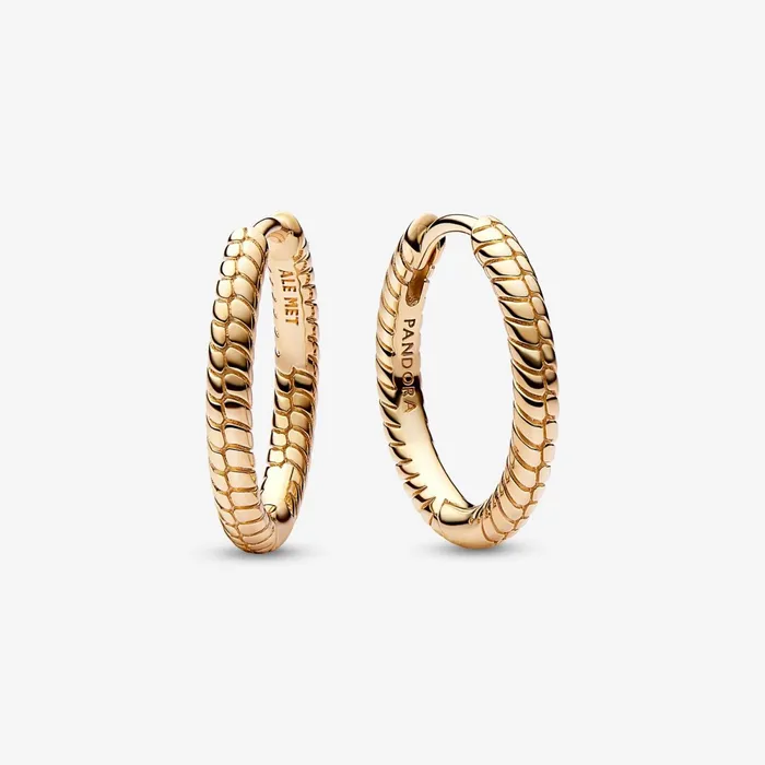 Hoop Earrings Women Pandora Online Moments Small Charm Hoop Earrings Gold Plated