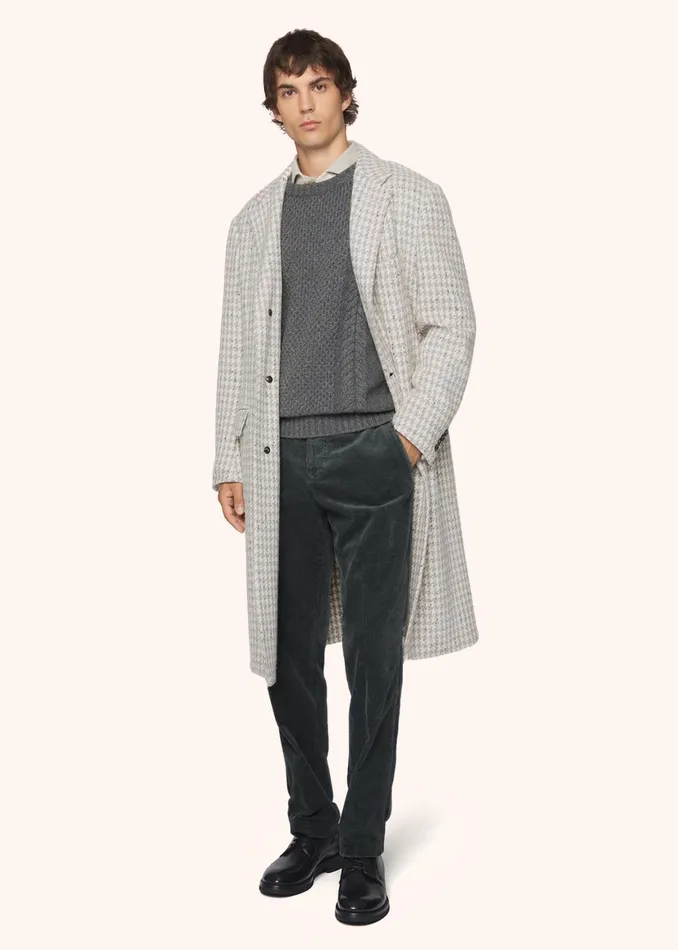HOUNDSTOOTH CASHMERE BLEND COAT Men Kiton Outerwear HOUNDSTOOTH CASHMERE BLEND COAT Men Kiton Outerwear