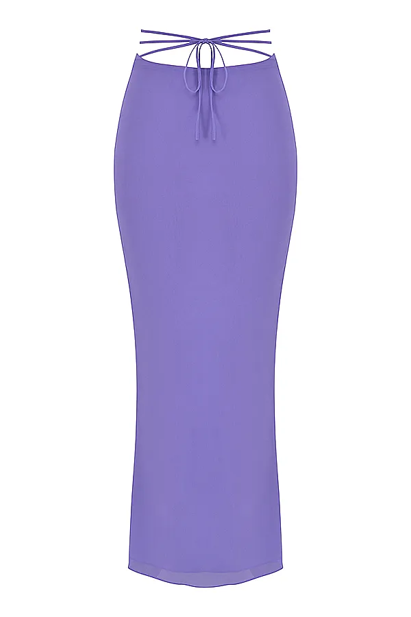 House Of CB AmalfiViolet Cutout Maxi Skirt Violet Women Skirts