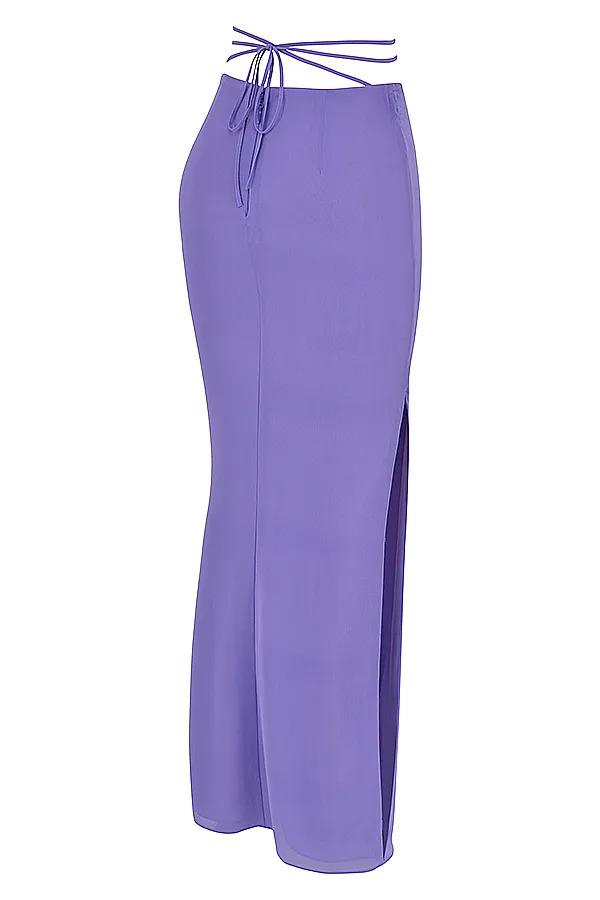 House Of CB AmalfiViolet Cutout Maxi Skirt Violet Women Skirts