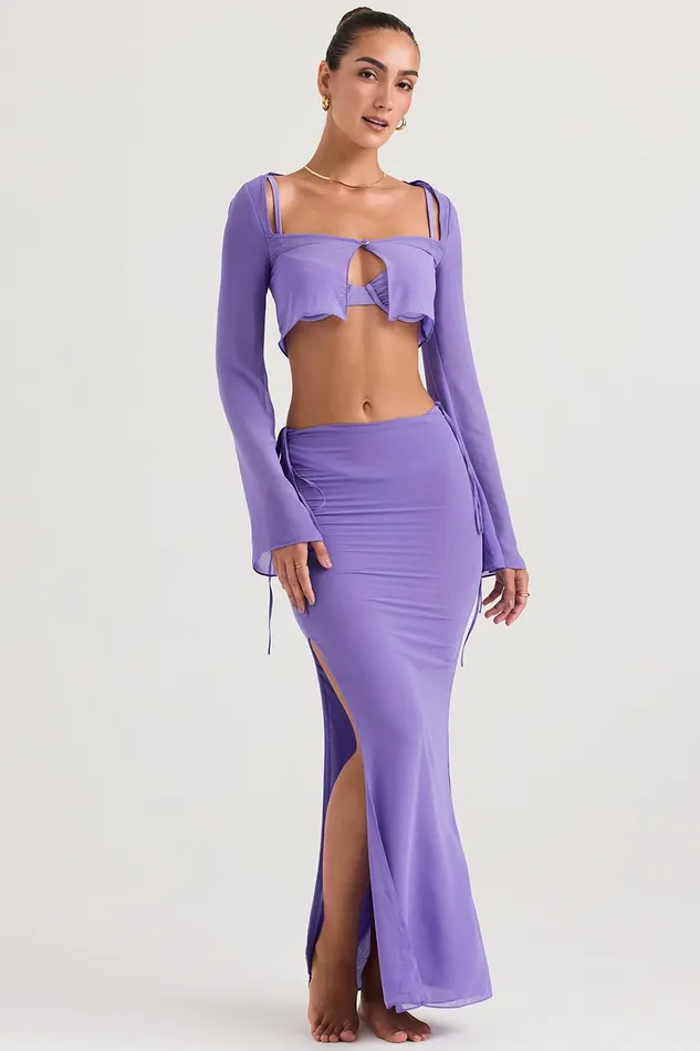 House Of CB AmalfiViolet Cutout Maxi Skirt Violet Women Skirts