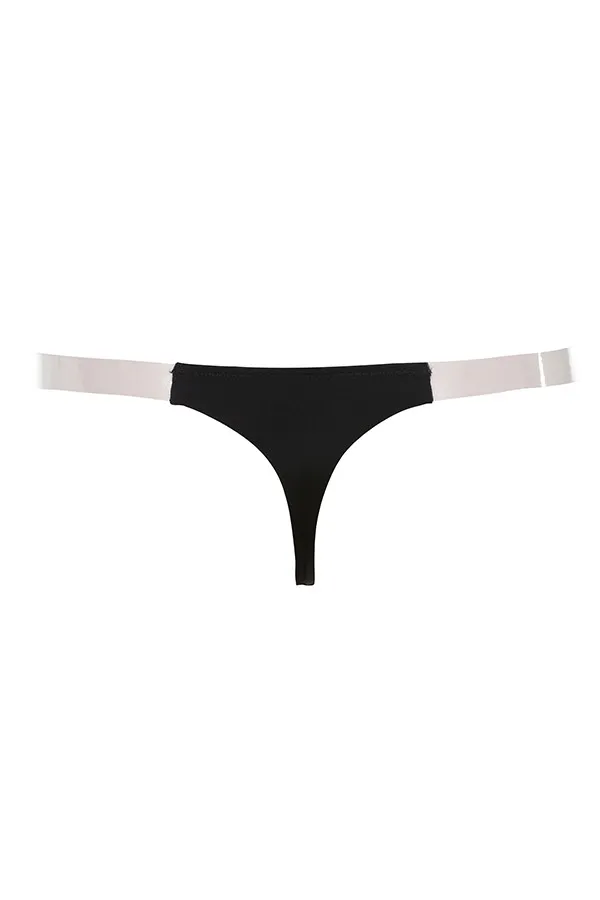 House Of CB Clear Side Strap Solution Thong 8211 Black Women