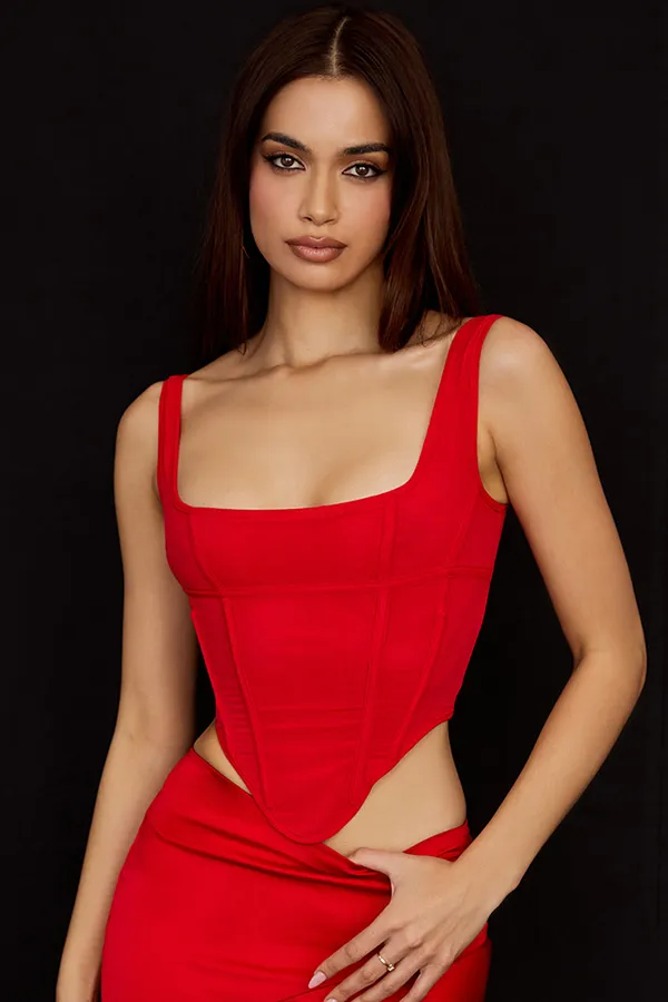 House Of CB EdettaScarlet Mesh Corset 8211 SALE Scarlet Women Corsets