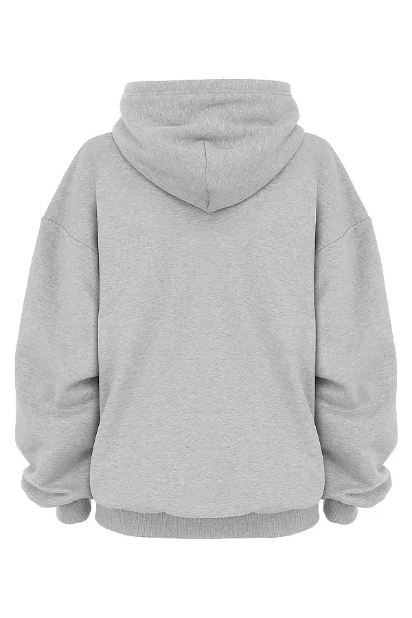House Of CB HaloGrey Oversized Hoodie Grey Women Tops