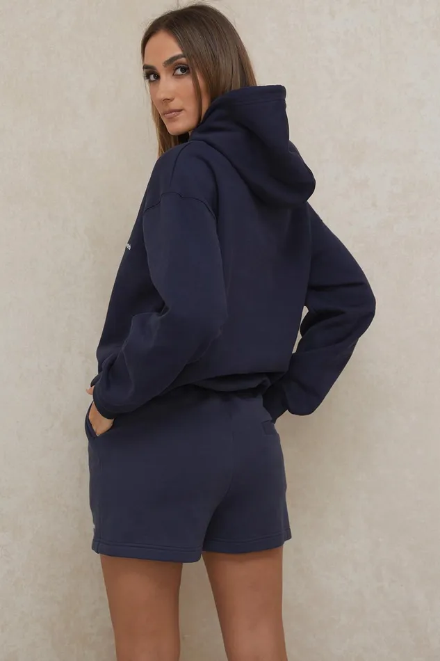 House Of CB HaloNavy Oversized Hoodie Navy Women Tops
