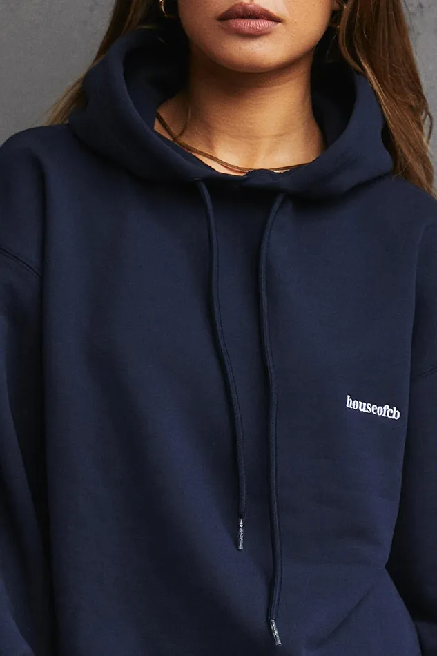 House Of CB HaloNavy Oversized Hoodie Navy Women Tops