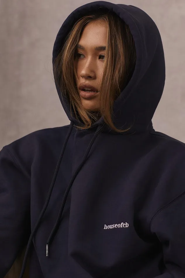 House Of CB HaloNavy Oversized Hoodie Navy Women Tops