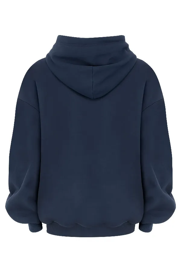 House Of CB HaloNavy Oversized Hoodie Navy Women Tops