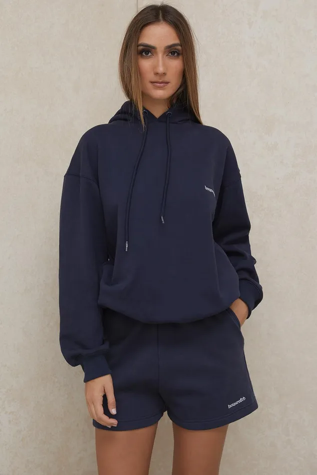 House Of CB HaloNavy Oversized Hoodie Navy Women Tops