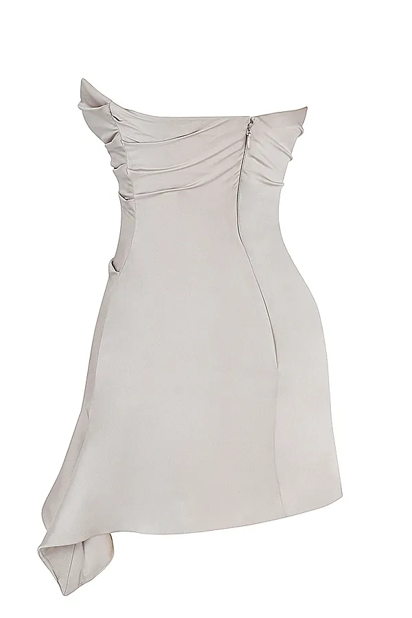 House Of CB JasmineOyster Draped Strapless Corset Dress Oyster Women Corset Dresses