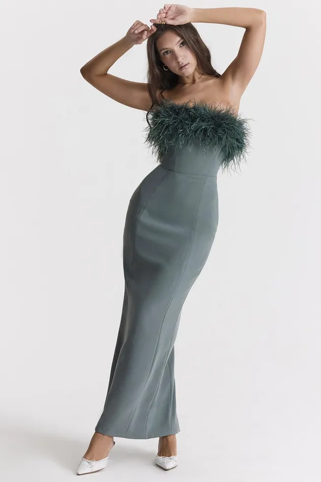 House Of CB JulieneEucalyptus Maxi Dress 8211 SALE Eucalyptus Women Bodycon Dresses