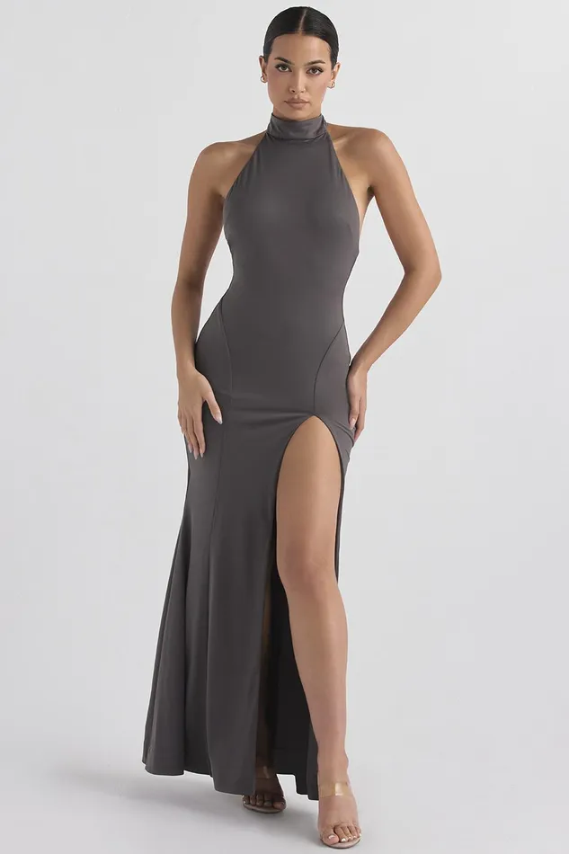 House Of CB JulietteShadow Halter Gown 8211 SALE Shadow Women Maxi Dresses