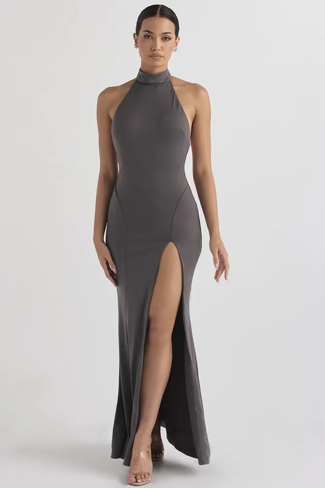 House Of CB JulietteShadow Halter Gown 8211 SALE Shadow Women Maxi Dresses