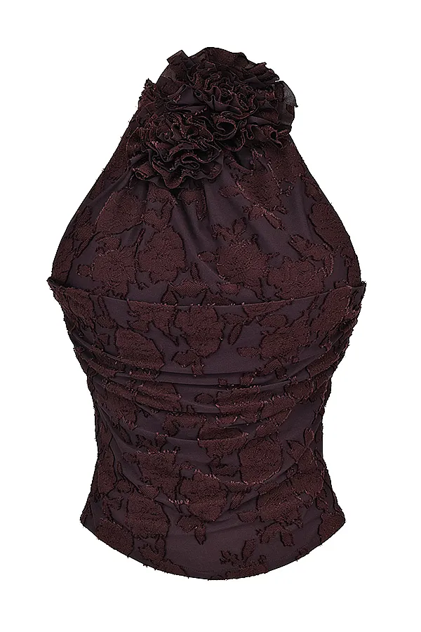 House Of CB KyraCocoa Halter Top Cocoa Women Tops