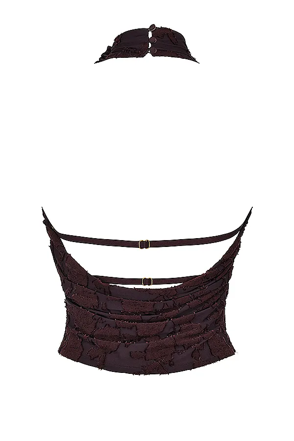House Of CB KyraCocoa Halter Top Cocoa Women Tops