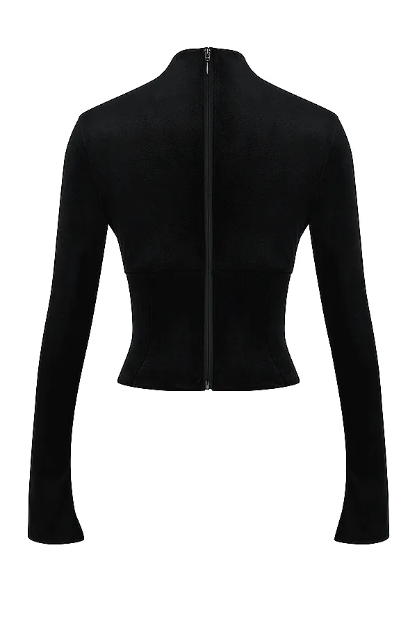 House Of CB LeonoraBlack Velvet Corset 8211 SALE Black Women Corsets