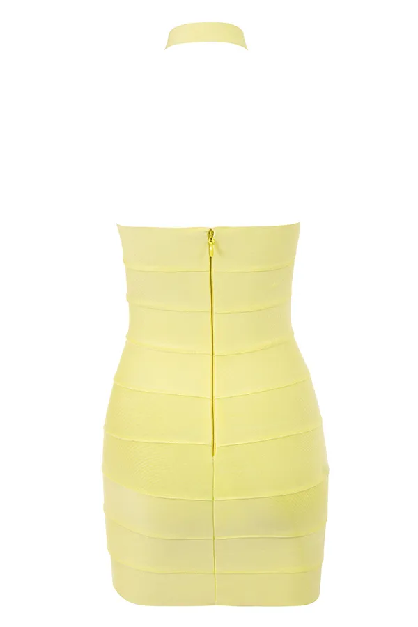 House Of CB MalihaButtercup Bandage Halter Mini Dress 8211 SALE Buttercup Women Bodycon Dresses