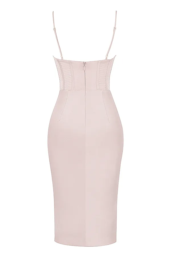 House Of CB MyrnaCrystal Satin Corset Midi Dress 8211 SALE Crystal Women Bodycon Dresses
