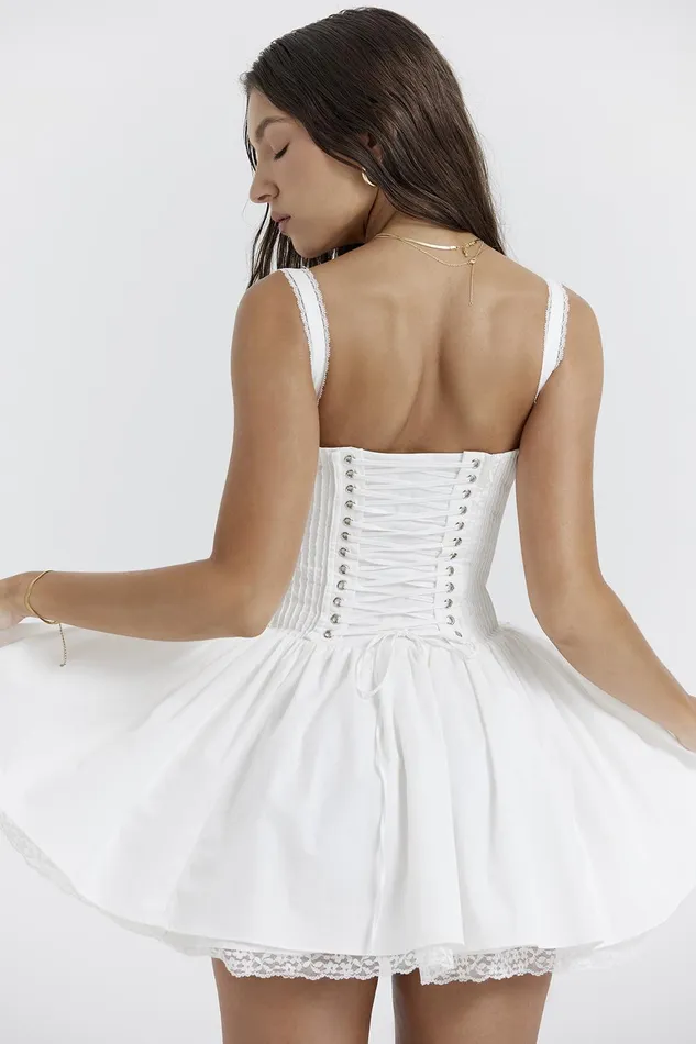 House Of CB PietraWhite Corset Mini Dress White Women Corset Dresses