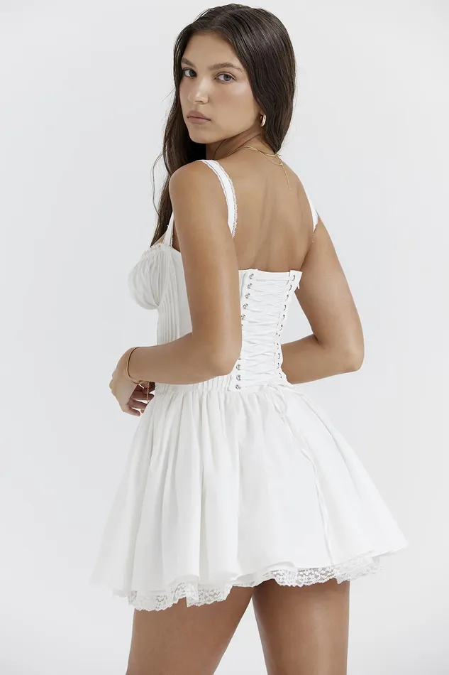 House Of CB PietraWhite Corset Mini Dress White Women Corset Dresses