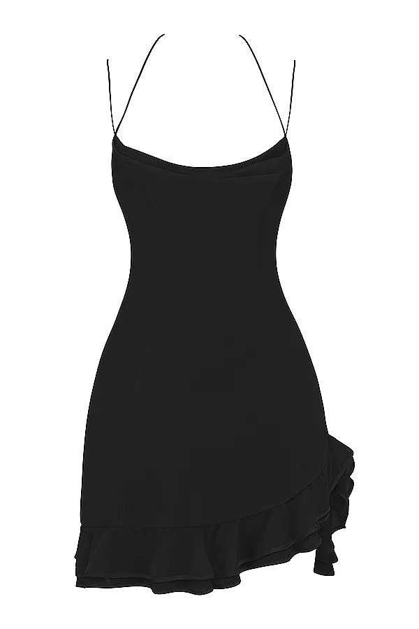 House Of CB RossellaBlack Ruffle Mini Dress 8211 SALE Black Women Mini Dresses