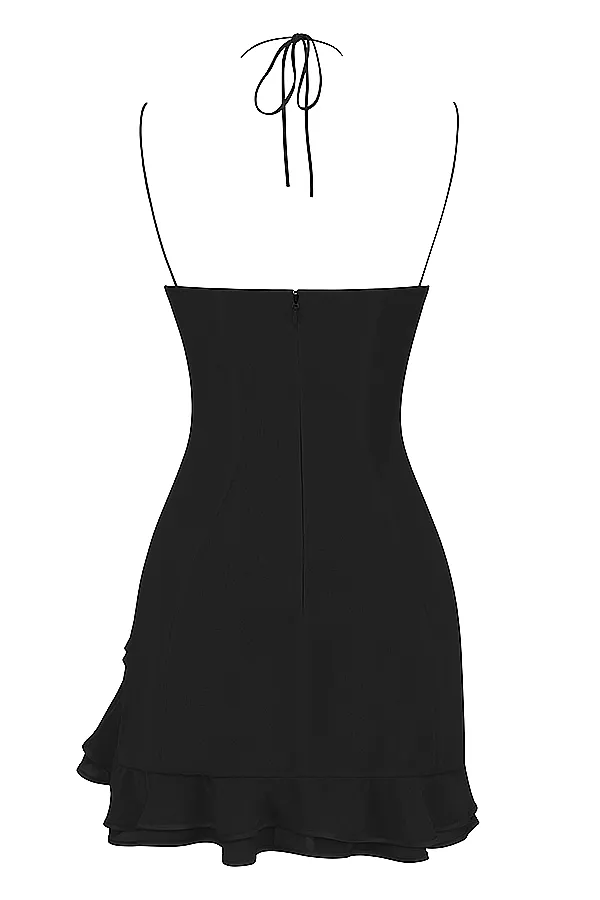 House Of CB RossellaBlack Ruffle Mini Dress 8211 SALE Black Women Mini Dresses