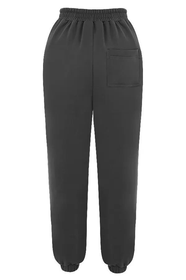 House Of CB SkyCharcoal Fleece Back Jogging Trousers Charcoal Women Sweats