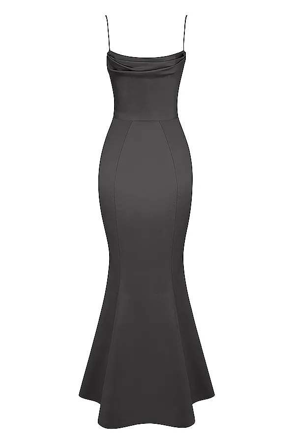 House Of CB VioletteShadow Satin Fishtail Gown 8211 SALE Shadow Women Maxi Dresses