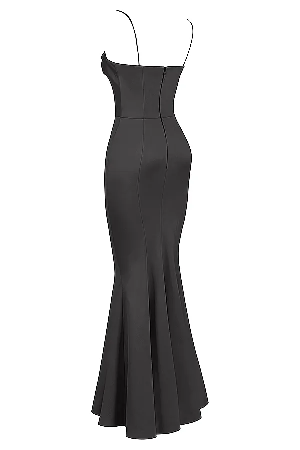 House Of CB VioletteShadow Satin Fishtail Gown 8211 SALE Shadow Women Maxi Dresses