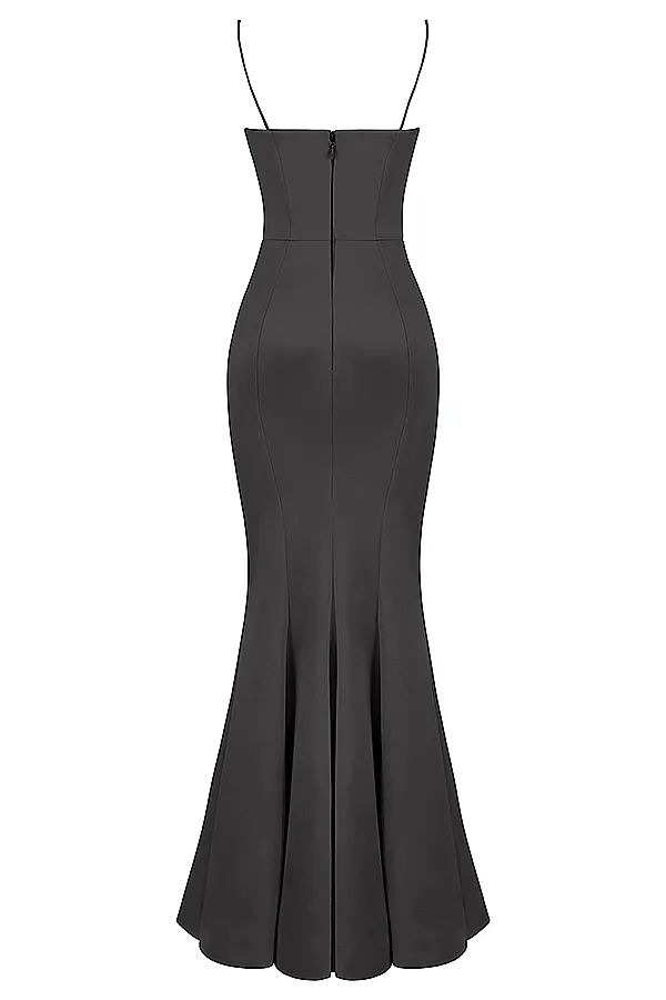 House Of CB VioletteShadow Satin Fishtail Gown 8211 SALE Shadow Women Maxi Dresses