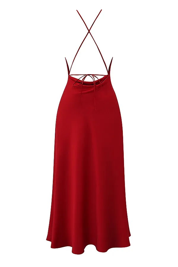 House Of CB ZanabRed Rose Thigh Slit Maxi Dress 8211 SALE Red Women Maxi Dresses