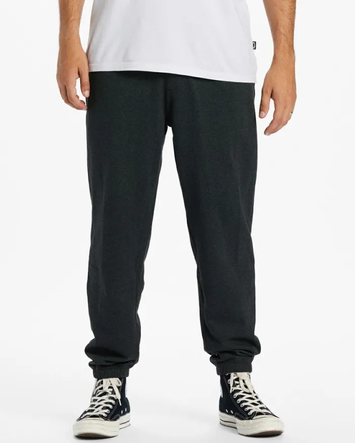 Hudson Fleece Sweatpants Black Men Billabong Jeans and Pants
