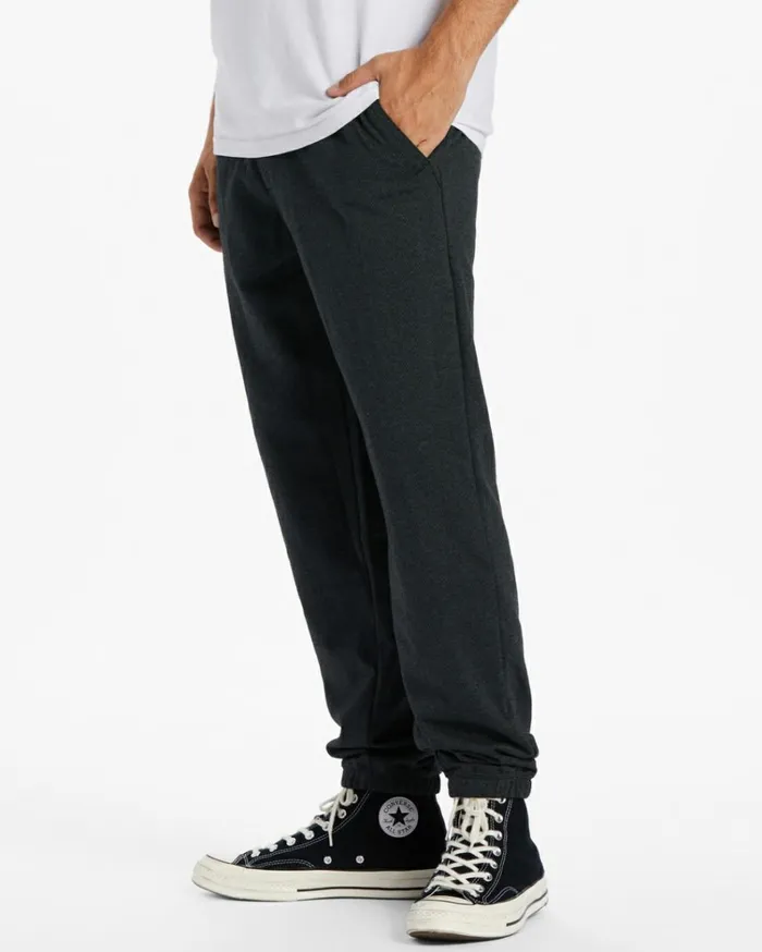 Hudson Fleece Sweatpants Black Men Billabong Jeans and Pants